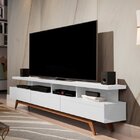 Rack Para Tv Até 72 Polegadas 180cm Pés Em Madeira Maciça Viv