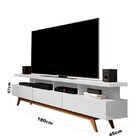 Rack Para Tv Até 72 Polegadas 180cm Pés Em Madeira Maciça Viv