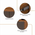 Rack Para Tv Até 72 Polegadas 3 Gavetas 220cm Eros Cedro/cinz