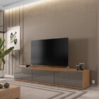 Rack Para Tv Até 72 Polegadas 3 Gavetas 220cm Eros Cedro/cinz