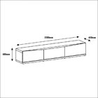 Rack Para Tv Até 72 Polegadas 3 Gavetas 220cm Eros Cedro/cinz
