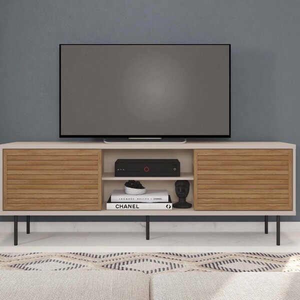 Rack Para Tv Até 72 Polegadas Industrial 180cm Em Bp Porta Pi