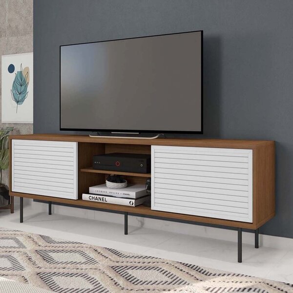 Rack Para Tv Até 72 Polegadas Industrial 180cm Em Bp Porta Pi