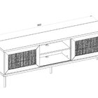 Rack Para Tv Até 72 Polegadas Industrial 180cm Em Bp Porta Te