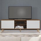 Rack Para Tv Até 72 Polegadas Retrô 180cm Em Bp Porta Pés Em