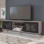 Rack Para Tv Até 72 Polegadas Retrô 180cm Em Bp Porta Pés Em