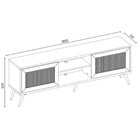 Rack Para Tv Até 72 Polegadas Retrô 180cm Em Bp Porta Pés Em