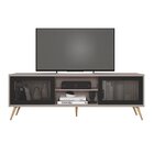 Rack Para Tv Até 72 Polegadas Retrô 180cm Em Bp Porta Pés Em