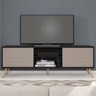 Rack Para Tv Até 72 Polegadas Retrô 180cm Em Bp Porta Pés Em