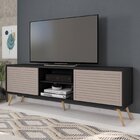 Rack Para Tv Até 72 Polegadas Retrô 180cm Em Bp Porta Pés Em