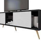 Rack Para Tv Até 72 Polegadas Retrô 180cm Em Bp Porta Pier Mu