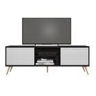 Rack Para Tv Até 72 Polegadas Retrô 180cm Em Bp Porta Pier Mu