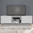 Rack Para Tv Até 72 Polegadas Retrô 180cm Em Bp Porta Pier Mu