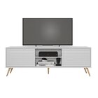 Rack Para Tv Até 72 Polegadas Retrô 180cm Em Bp Porta Pier Mu