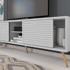 Rack Para Tv Até 72 Polegadas Retrô 180cm Em Bp Porta Pier Mu