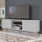 Rack Para Tv Até 72 Polegadas Retrô 180cm Em Bp Porta Pier Mu