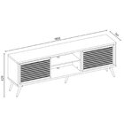 Rack Para Tv Até 72 Polegadas Retrô 180cm Em Bp Porta Pier Mu