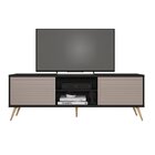 Rack Para Tv Até 72 Polegadas Retrô 180cm Em Bp Porta Pier Mu