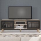 Rack Para Tv Até 72 Polegadas Retrô 180cm Em Bp Porta Telada