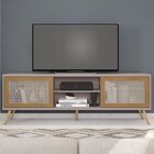 Rack Para Tv Até 72 Polegadas Retrô 180cm Em Bp Porta Telada