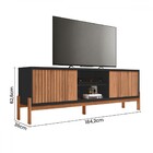 Rack Para Tv Até 72 Polegadas Tannen 2 Portas Freijó/preto -