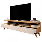 Rack Para Tv Até 72 Polegadas Vivare Wood 3 Gavetas Nature/of