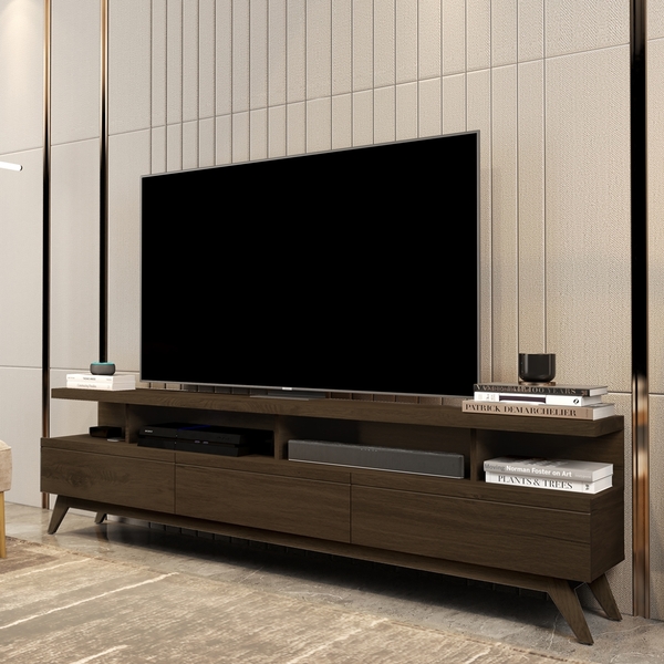 Rack Para Tv Até 72" Vivare 1,8 Wood Giga - Cedro Amadeirado