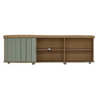 Rack Para Tv Até 75' Magnum 1 Porta Ripada Carvalho/off White