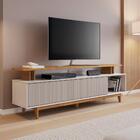 Rack Para Tv Até 75" Nt1385 Ripado Off White/freijó Notável M