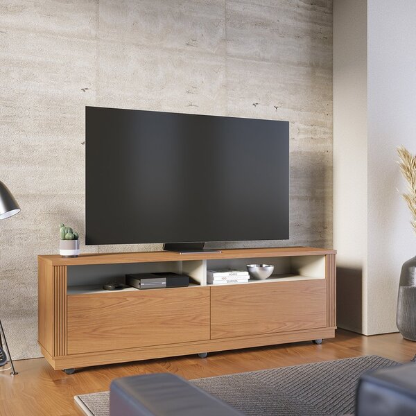 Rack Para Tv Até 75 Polegadas 02 Portas Mamoré Colibri Freijó