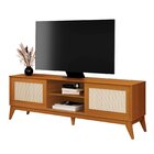 Rack Para Tv Até 75 Polegadas 100% Mdf 180cm Portas Em Tela R