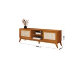 Rack Para Tv Até 75 Polegadas 100% Mdf 180cm Portas Em Tela R