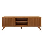 Rack Para Tv Até 75 Polegadas 100% Mdf Com Ripado 2 Portas De