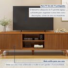 Rack Para Tv Até 75 Polegadas 100% Mdf Com Ripado 2 Portas De