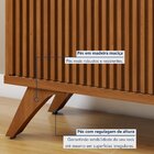 Rack Para Tv Até 75 Polegadas 100% Mdf Com Ripado 2 Portas De