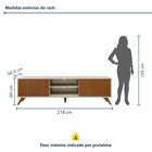 Rack Para Tv Até 75 Polegadas 100% Mdf Com Ripado 2 Portas De