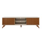 Rack Para Tv Até 75 Polegadas 100% Mdf Com Ripado 2 Portas De