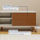 Rack Para Tv Até 75 Polegadas 100% Mdf Com Ripado 2 Portas De