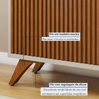 Rack Para Tv Até 75 Polegadas 100% Mdf Com Ripado 2 Portas De