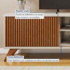 Rack Para Tv Até 75 Polegadas 100% Mdf Com Ripado 2 Portas De