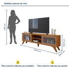 Rack Para Tv Até 75 Polegadas 100% Mdf Porta Reflecta 218cm P