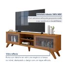 Rack Para Tv Até 75 Polegadas 100% Mdf Porta Reflecta 218cm P