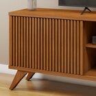 Rack Para Tv Até 75 Polegadas 100% Mdf Ripado 2 Portas De Cor