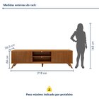 Rack Para Tv Até 75 Polegadas 100% Mdf Ripado 2 Portas De Cor