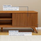 Rack Para Tv Até 75 Polegadas 100% Mdf Ripado 2 Portas De Cor