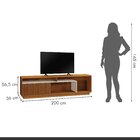 Rack Para Tv Até 75 Polegadas 100% Mdf Ripado Granada Natural