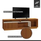 Rack Para Tv Até 75 Polegadas 100% Mdf Ripado Granada Natural