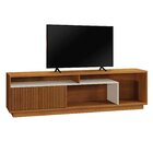 Rack Para Tv Até 75 Polegadas 100% Mdf Ripado Granada Natural