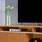 Rack Para Tv Até 75 Polegadas 100% Mdf Ripado Granada Natural