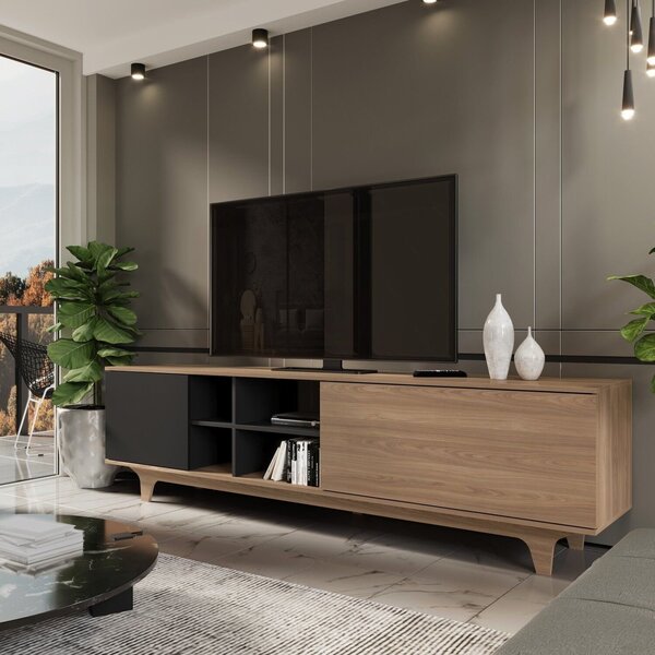 Rack Para Tv Até 75 Polegadas 100%mdf 200x55x40cm Lars Freijó